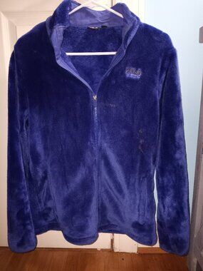 royal blue Fila Sport women's plush fleece jacket